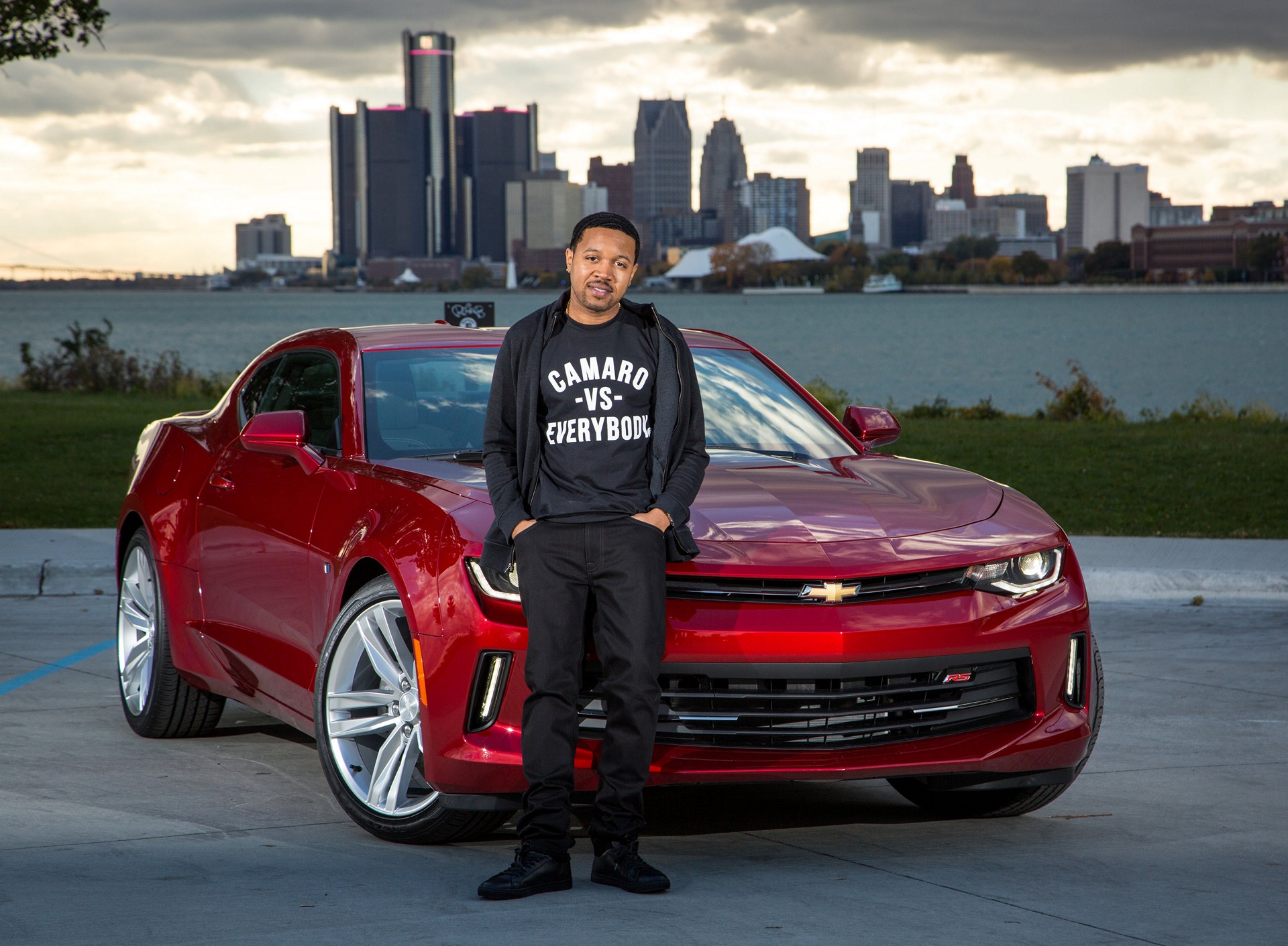 Detroit based designer and entrepreneur Tommey Walker announces a custom line of his apparel featuring the Chevrolet Camaro. “Camaro vs. Everybody” is the first automotive license of Walker’s trademark design © General Motors