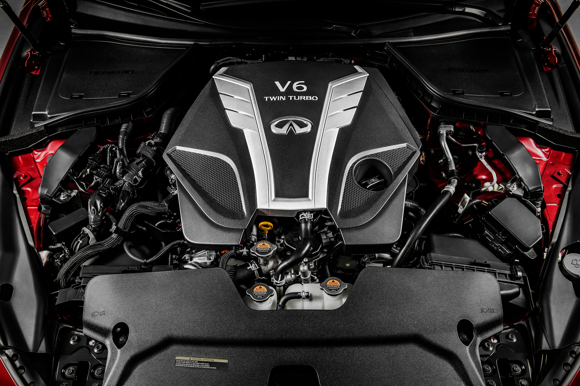 Infiniti's new 3.0-liter V6 twin-turbo engine © Nissan Motor Co., Ltd.