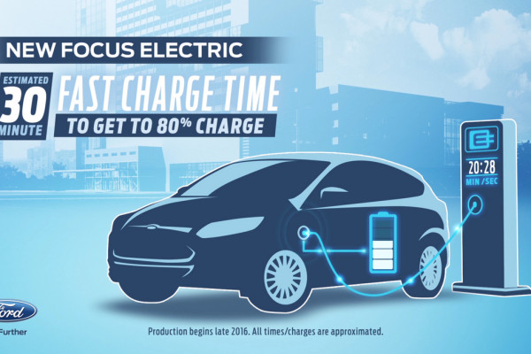 New Focus Electric Fast Charge Time © Ford Motor Company