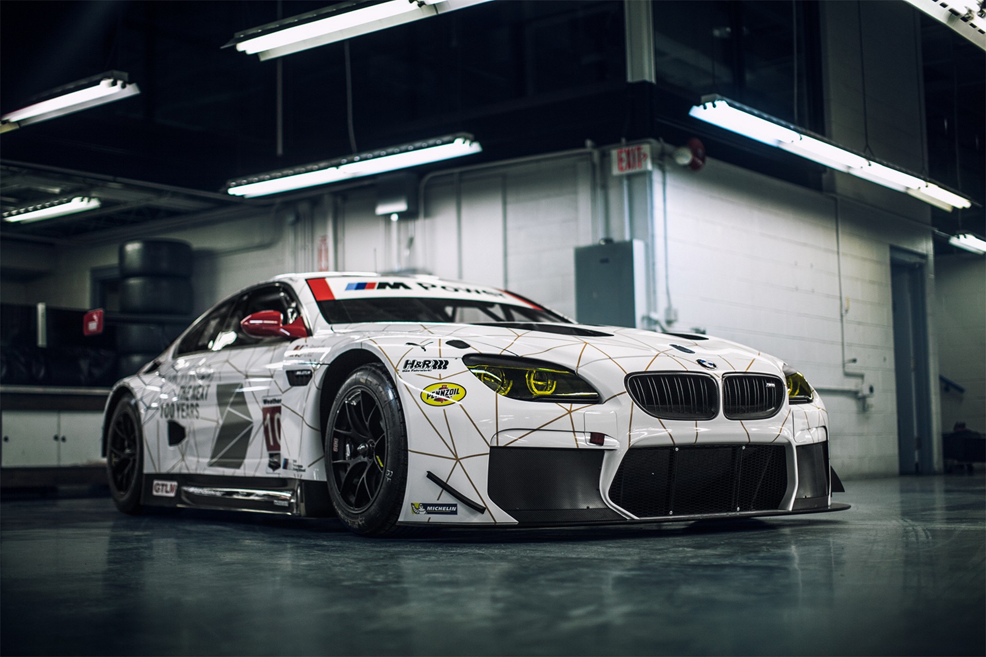 The New BMW Team RLL M6 GTLM prior to the Rolex 24 At Daytona in its special 100th Anniversary commemorative LIVERY © BMW AG