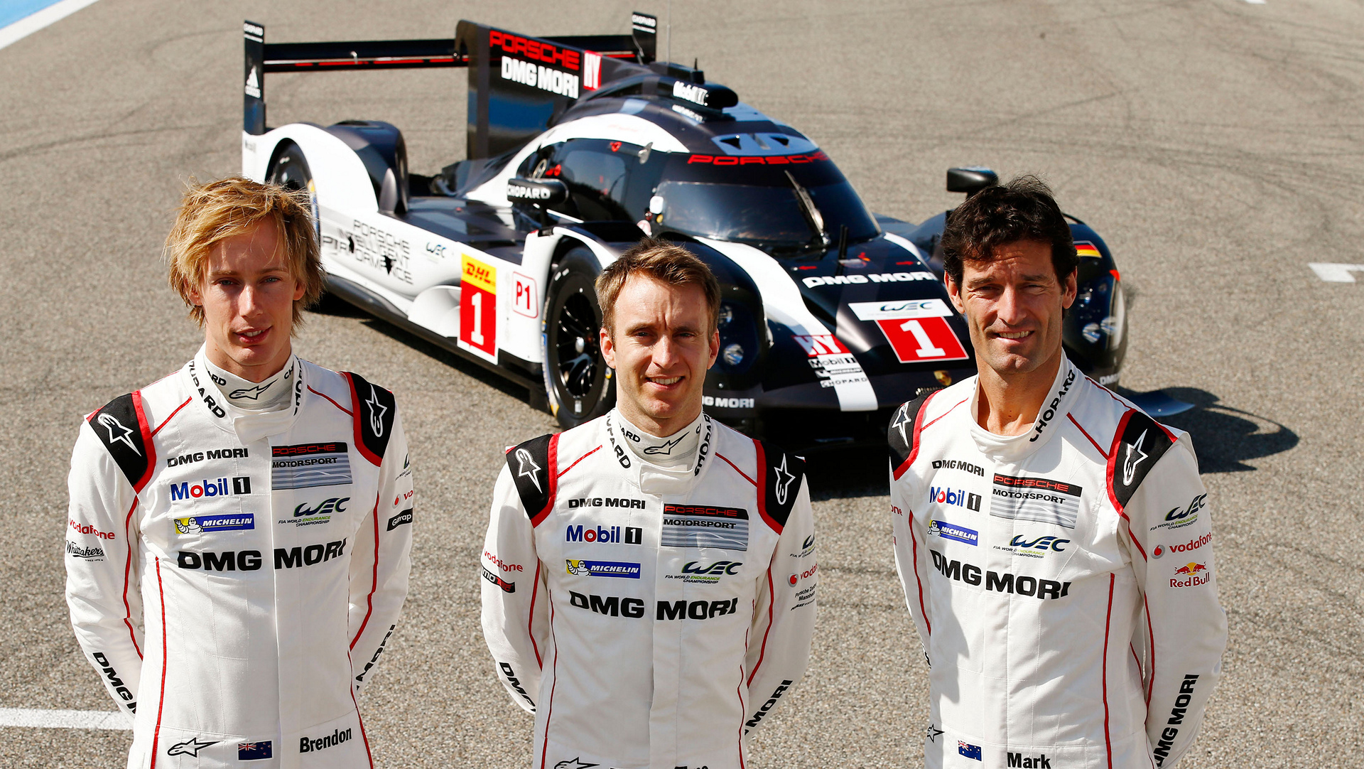 Brendon Hartley, Timo Bernhard, Mark Webber, l-r, 919 Hybrid, Paul Ricard, WEC © Dr. Ing. h.c. F. Porsche AG