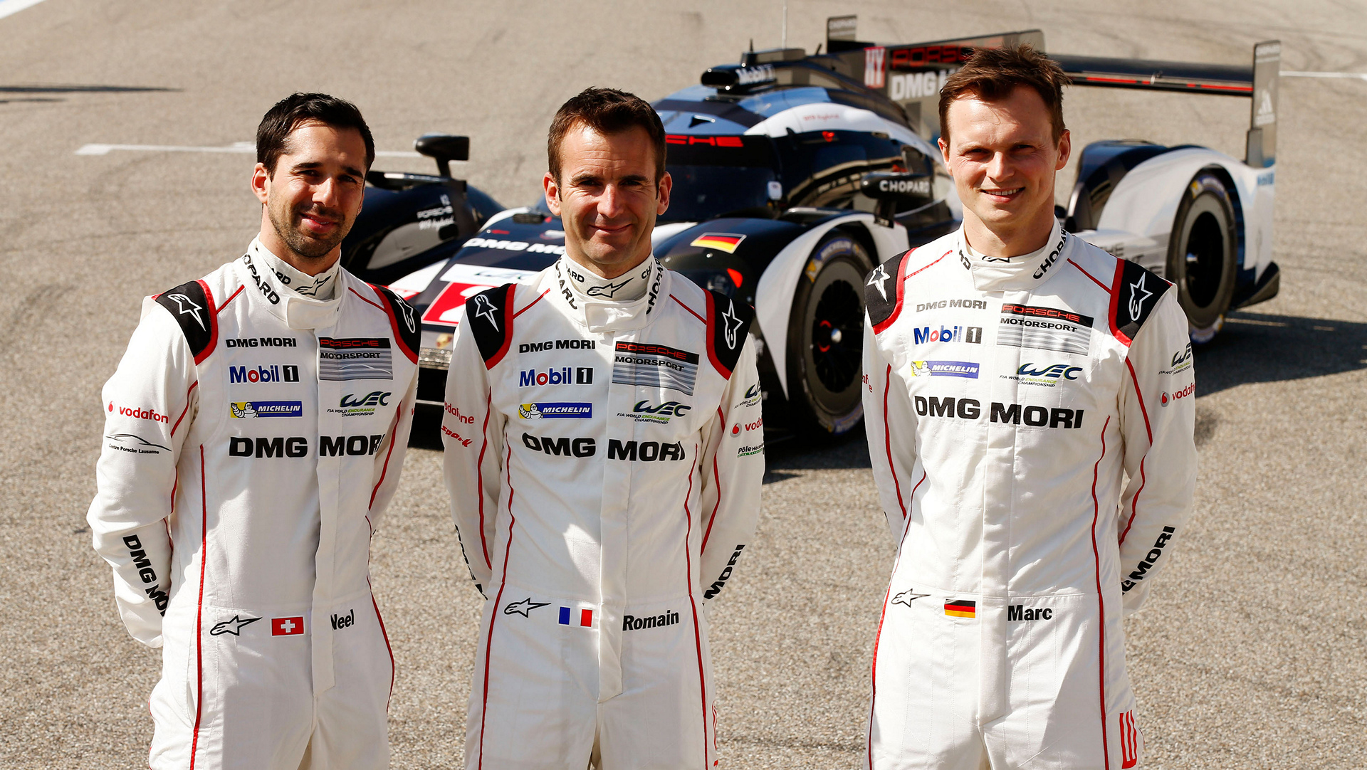 Neel Jani, Romain Dumas, Marc Lieb, l-r, 919 Hybrid, Paul Ricard, WEC © Dr. Ing. h.c. F. Porsche AG