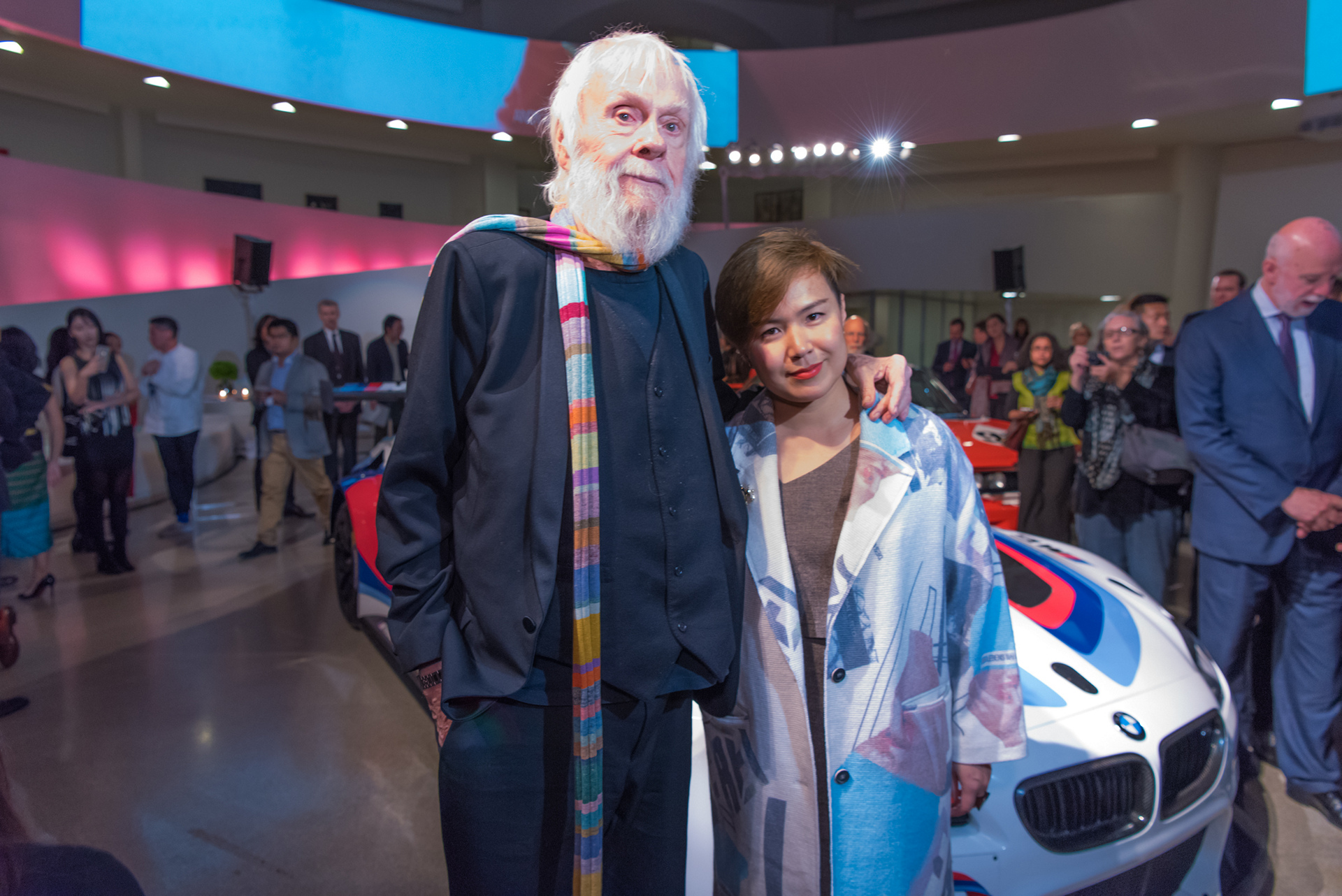 John Baldessari and Cao Fei, the new BMW Art Car artists, at the announcement event at the Guggenheim Museum © BMW AG