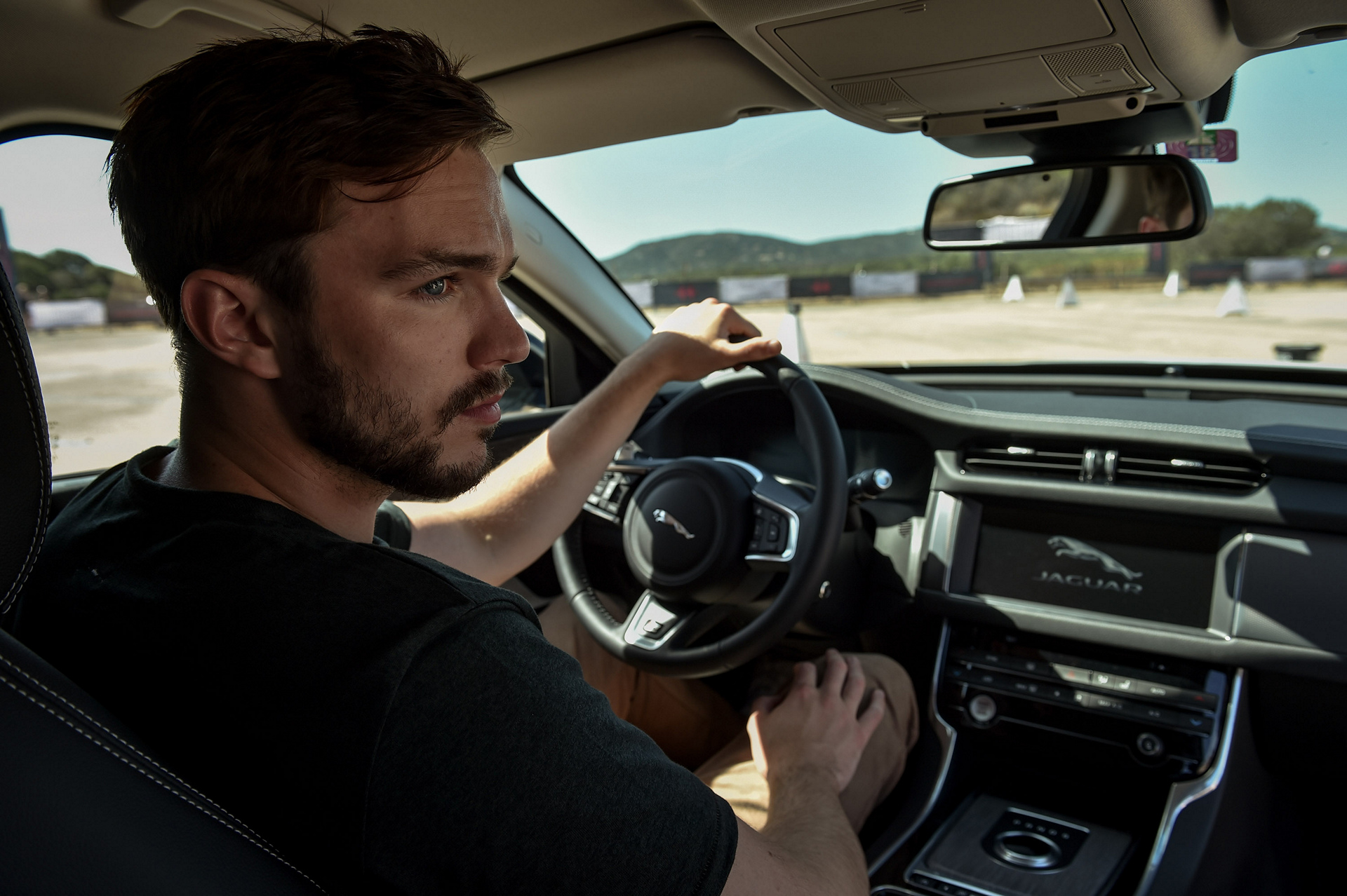 Nicholas Hoult Takes on Unique Driving Challenge in New Jaguar XF © Tata Group