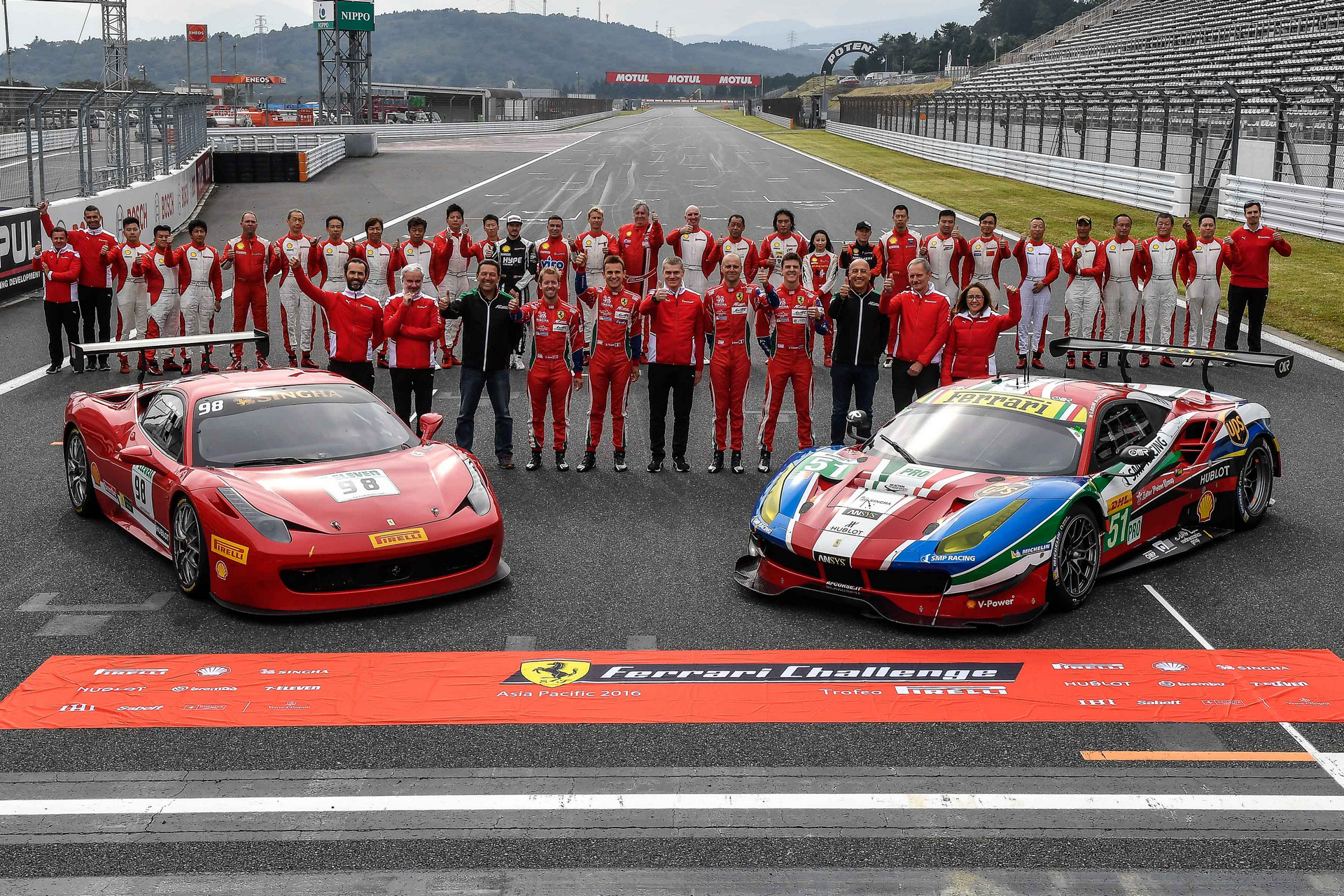 Challenge APAC – Thirty Ferrari drivers on track at Fuji © Fiat Chrysler Automobiles N.V.